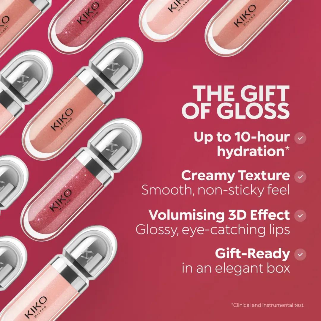 پک ۳ عددی لیپ گلاس کیکو میلانو (Glossy Lip Set)